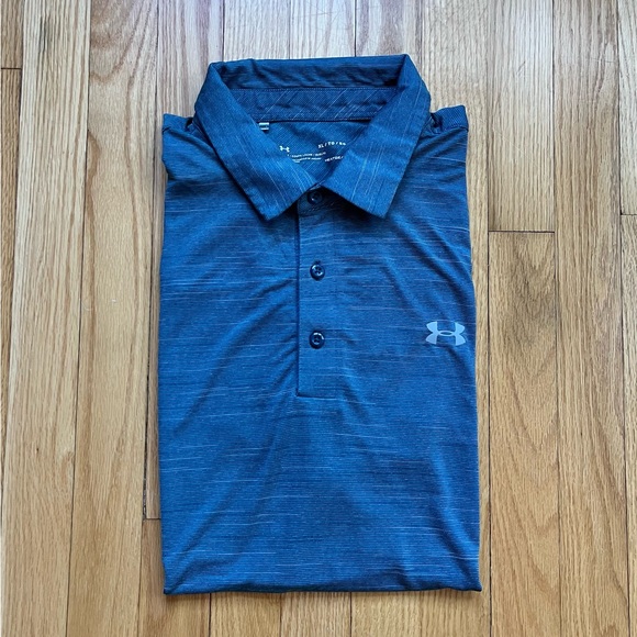 Under Armour Other - Under Armour Men’s Short Sleeve Polo Golf Shirt Loose XL Light Blue Heather